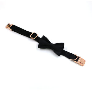 Black Velvet Dog collar set