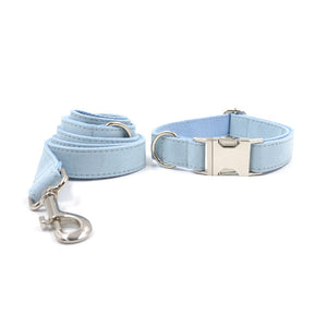 Adjustable Pet Soft  Dog Collar Leash Bow Tie Set