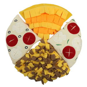 Snuffle Mat for Dogs Pizza Shaped IQ Puzzle Toy For Dog