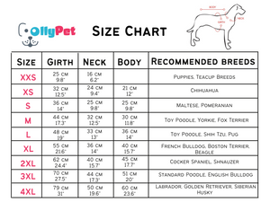 Pet Size Chart